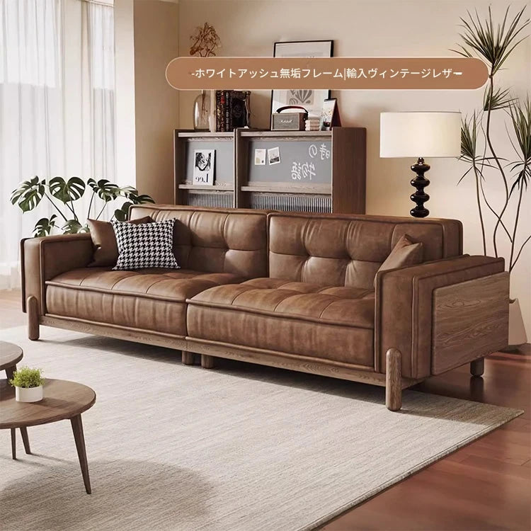 アッシュ材とパイン使用!シリコンフィル・ラテックスクッションのスタイリッシュソファー - 快適でおしゃれなリビング空間を演出! hly-3034