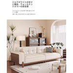 アッシュ材とパイン使用!シリコンフィル・ラテックスクッションのスタイリッシュソファー - 快適でおしゃれなリビング空間を演出! hly-3034