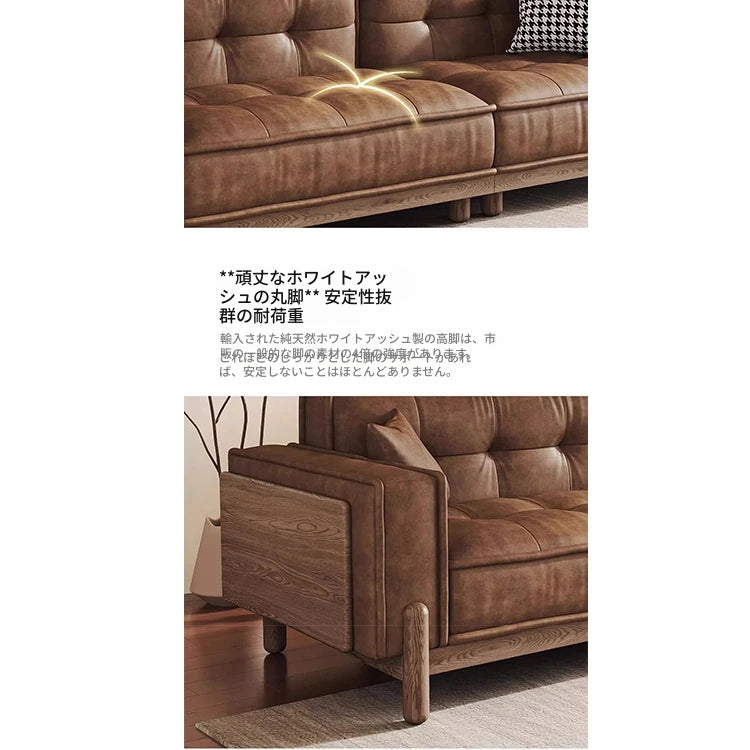 アッシュ材とパイン使用!シリコンフィル・ラテックスクッションのスタイリッシュソファー - 快適でおしゃれなリビング空間を演出! hly-3034