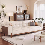 アッシュ材とパイン使用!シリコンフィル・ラテックスクッションのスタイリッシュソファー - 快適でおしゃれなリビング空間を演出! hly-3034