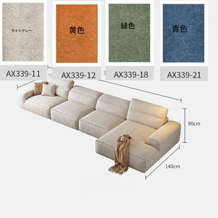 スタイリッシュなパイン無垢材ソファー | シリコンフィル&エアレザークッションで極上の座り心地 | モダンなリビングに最適! hly-3036