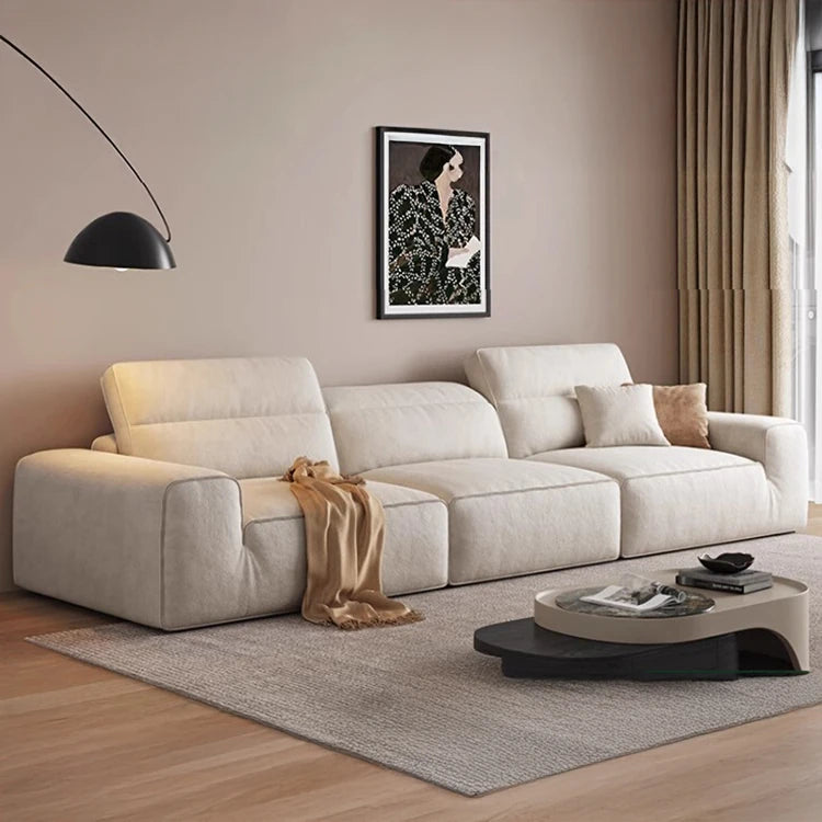 スタイリッシュなパイン無垢材ソファー | シリコンフィル&エアレザークッションで極上の座り心地 | モダンなリビングに最適! hly-3036