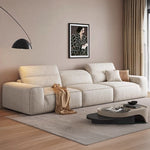 スタイリッシュなパイン無垢材ソファー | シリコンフィル&エアレザークッションで極上の座り心地 | モダンなリビングに最適! hly-3036