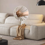 スタイリッシュなパイン無垢材ソファー | シリコンフィル&エアレザークッションで極上の座り心地 | モダンなリビングに最適! hly-3036