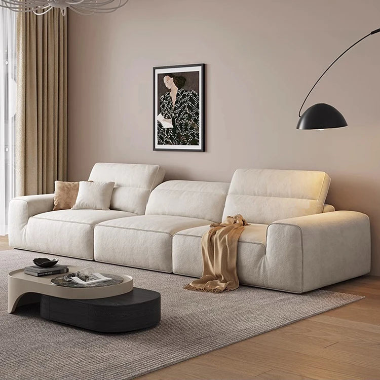 スタイリッシュなパイン無垢材ソファー | シリコンフィル&エアレザークッションで極上の座り心地 | モダンなリビングに最適! hly-3036