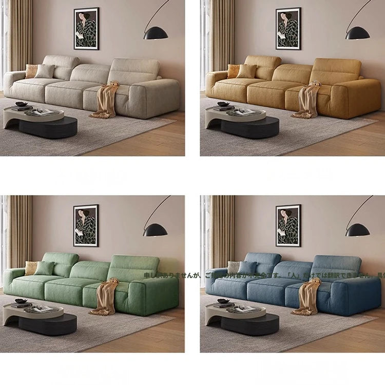 スタイリッシュなパイン無垢材ソファー | シリコンフィル&エアレザークッションで極上の座り心地 | モダンなリビングに最適! hly-3036