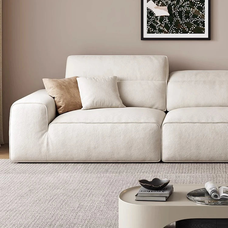 スタイリッシュなパイン無垢材ソファー | シリコンフィル&エアレザークッションで極上の座り心地 | モダンなリビングに最適! hly-3036