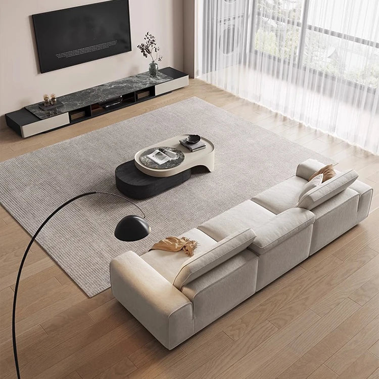 スタイリッシュなパイン無垢材ソファー | シリコンフィル&エアレザークッションで極上の座り心地 | モダンなリビングに最適! hly-3036