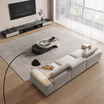 スタイリッシュなパイン無垢材ソファー | シリコンフィル&エアレザークッションで極上の座り心地 | モダンなリビングに最適! hly-3036