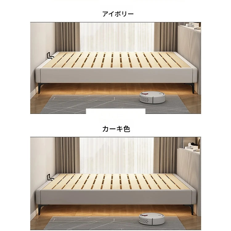 パイン材使用のモダンデザインベッド|シンプルで洗練されたインテリアに最適! hlyj-3140