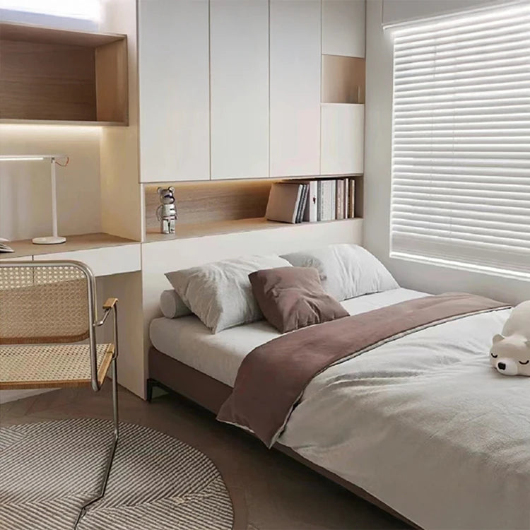 パイン材使用のモダンデザインベッド|シンプルで洗練されたインテリアに最適! hlyj-3140