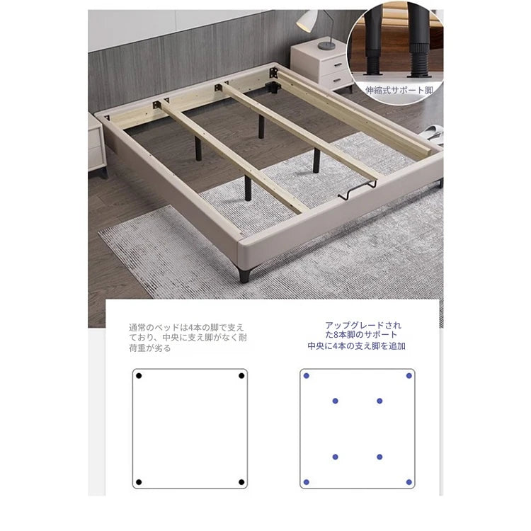 パイン材使用のモダンデザインベッド|シンプルで洗練されたインテリアに最適! hlyj-3140