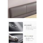 スタイリッシュなパインエアレザー製ベッド|快適な眠りをサポートするシンプルデザイン hlyj-3142