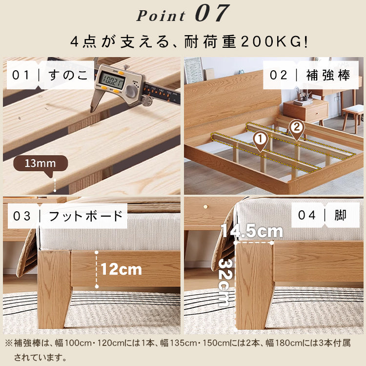 天然素材のパイン材使用!快眠をサポートする高品質ベッド hmak-235