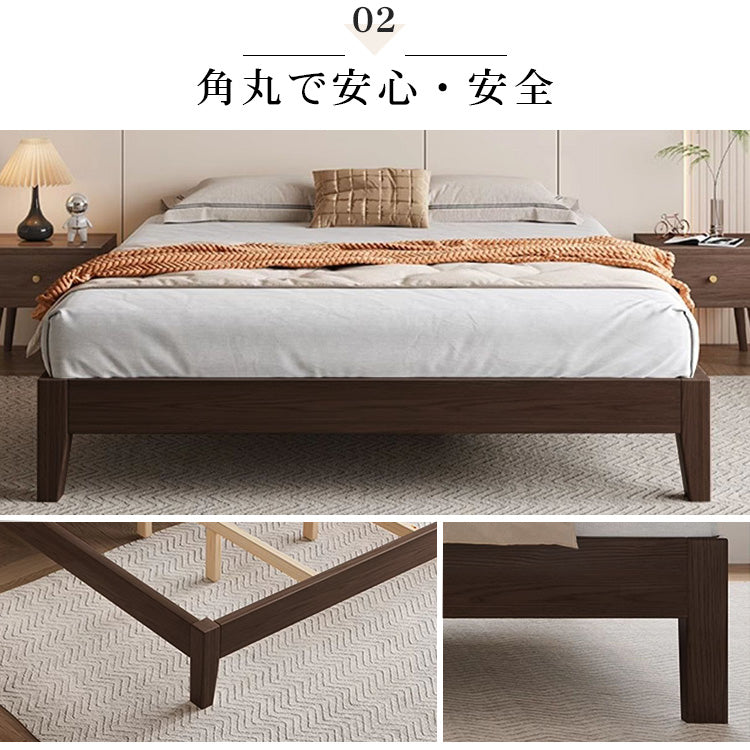 天然パイン使用した快適ベッド - 心地よい眠りを体験 hmak-245