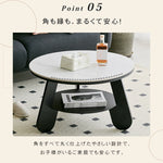 北欧モダン セラミック天板 円形センターテーブル|シンプルデザイン リビング用 hmf-6307