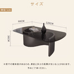 ガラス天板 センターテーブル|イタリアンモダン ブラック 極簡デザイン 省スペース リビング用 hml-6718