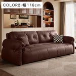 フレンチヴィンテージ レザーソファーベッド 多機能 折りたたみ 伸縮式 一台二役 一人掛け 二人掛け 小型 リビングソファー hmm-3771