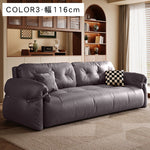 フレンチヴィンテージ レザーソファーベッド 多機能 折りたたみ 伸縮式 一台二役 一人掛け 二人掛け 小型 リビングソファー hmm-3771