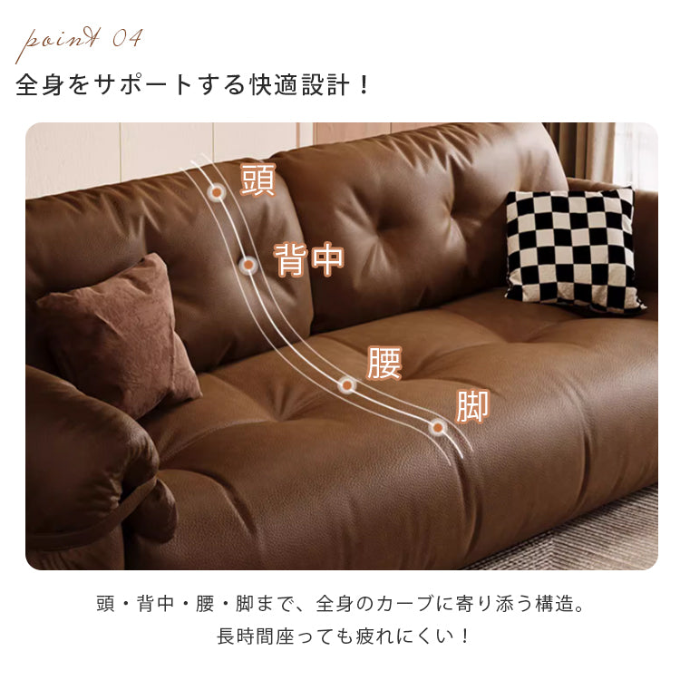 フレンチヴィンテージ レザーソファーベッド 多機能 折りたたみ 伸縮式 一台二役 一人掛け 二人掛け 小型 リビングソファー hmm-3771