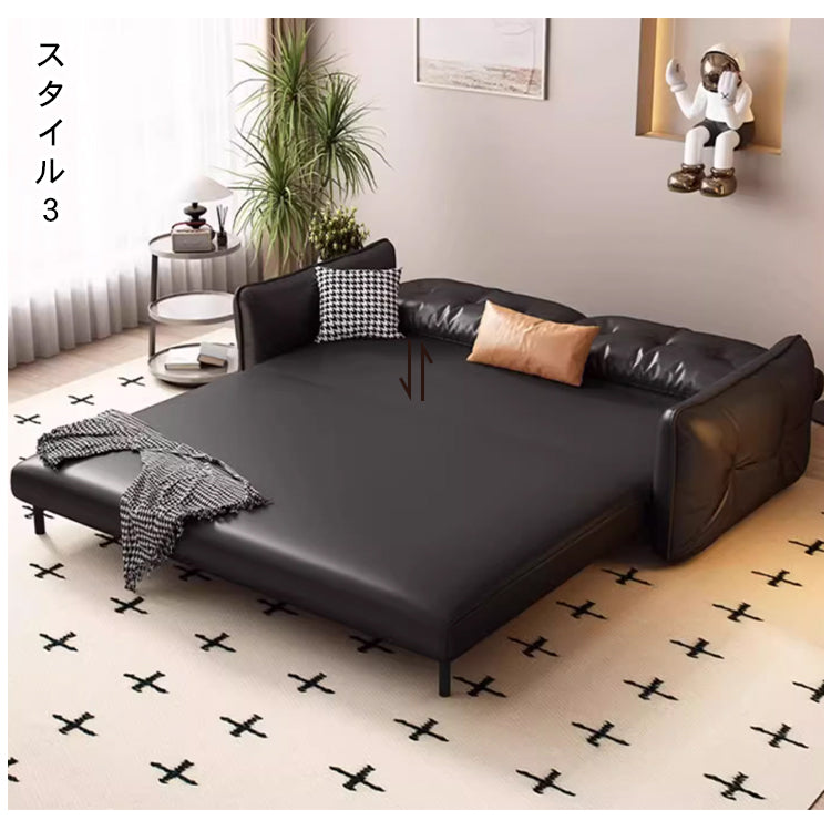 イタリアンモダン 猫爪対応ファブリックソファーベッド 折りたたみ 伸縮式 一台二役 一人掛け 二人掛け 小型 省スペース シンプルデザインhmm-3790