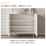 軽ラグジュアリー玄関リビング用セラミック天板間仕切りキャビネット モダンシンプルデザイン 入口用無垢材シューズキャビネット 家庭用一体型 hmm-3892