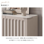 軽ラグジュアリー玄関リビング用セラミック天板間仕切りキャビネット モダンシンプルデザイン 入口用無垢材シューズキャビネット 家庭用一体型 hmm-3892