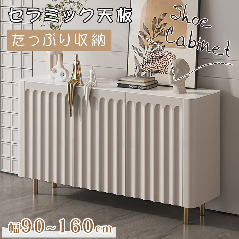 軽ラグジュアリー玄関リビング用セラミック天板間仕切りキャビネット モダンシンプルデザイン 入口用無垢材シューズキャビネット 家庭用一体型 hmm-3892