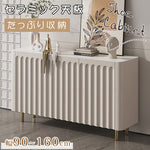 軽ラグジュアリー玄関リビング用セラミック天板間仕切りキャビネット モダンシンプルデザイン 入口用無垢材シューズキャビネット 家庭用一体型 hmm-3892