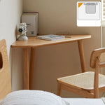オーク材仕上げのコーナーテーブル|北欧風デザインでおしゃれなインテリアに最適 hmo-1985