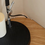 オーク材仕上げのコーナーテーブル|北欧風デザインでおしゃれなインテリアに最適 hmo-1985