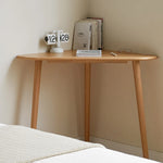 オーク材仕上げのコーナーテーブル|北欧風デザインでおしゃれなインテリアに最適 hmo-1985