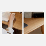 オーク材仕上げのコーナーテーブル|北欧風デザインでおしゃれなインテリアに最適 hmo-1985