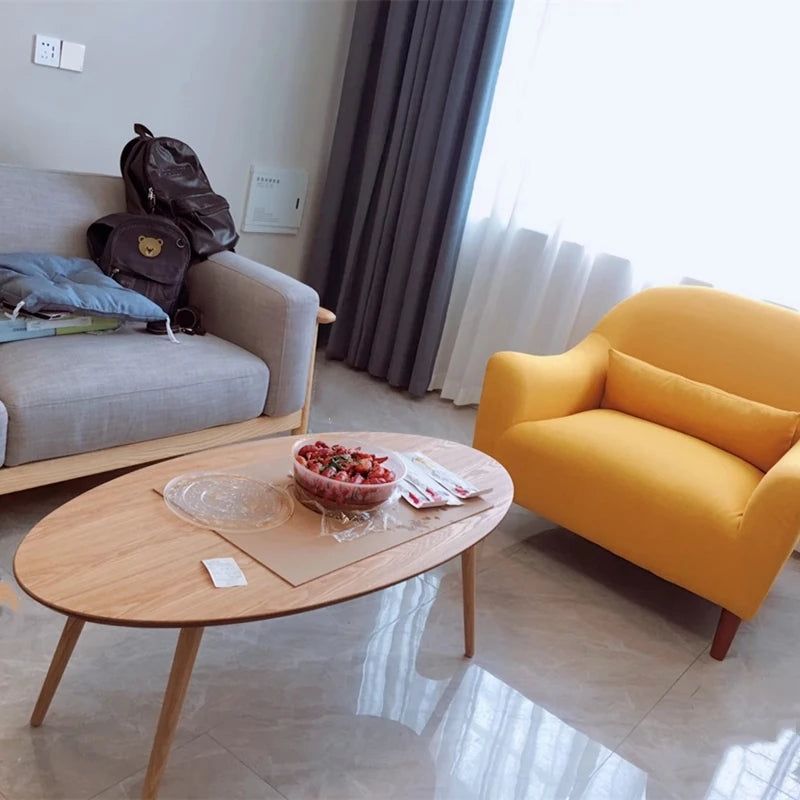 ナチュラルな木製センターテーブル|シンプルデザインでお部屋に調和 hmo-1991