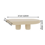 リビング用クリーム色クラウド型ローテーブル かわいいデザインの短脚センターテーブル hmo-1992