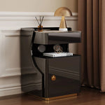 モダンなデザインが魅力!高級ガラス製ナイトテーブル hmq-1921