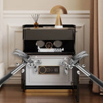 モダンなデザインが魅力!高級ガラス製ナイトテーブル hmq-1921