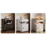 モダンなデザインが魅力!高級ガラス製ナイトテーブル hmq-1921