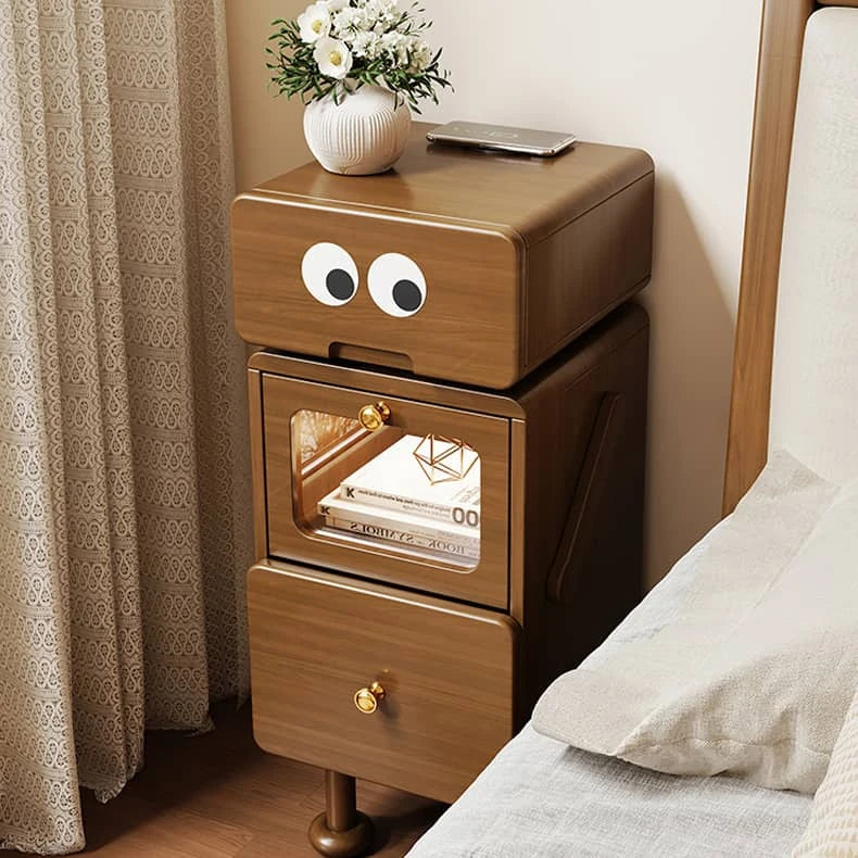 モダンデザインのガラス製ナイトテーブル - 高級感溢れるおしゃれなインテリア hmq-1924