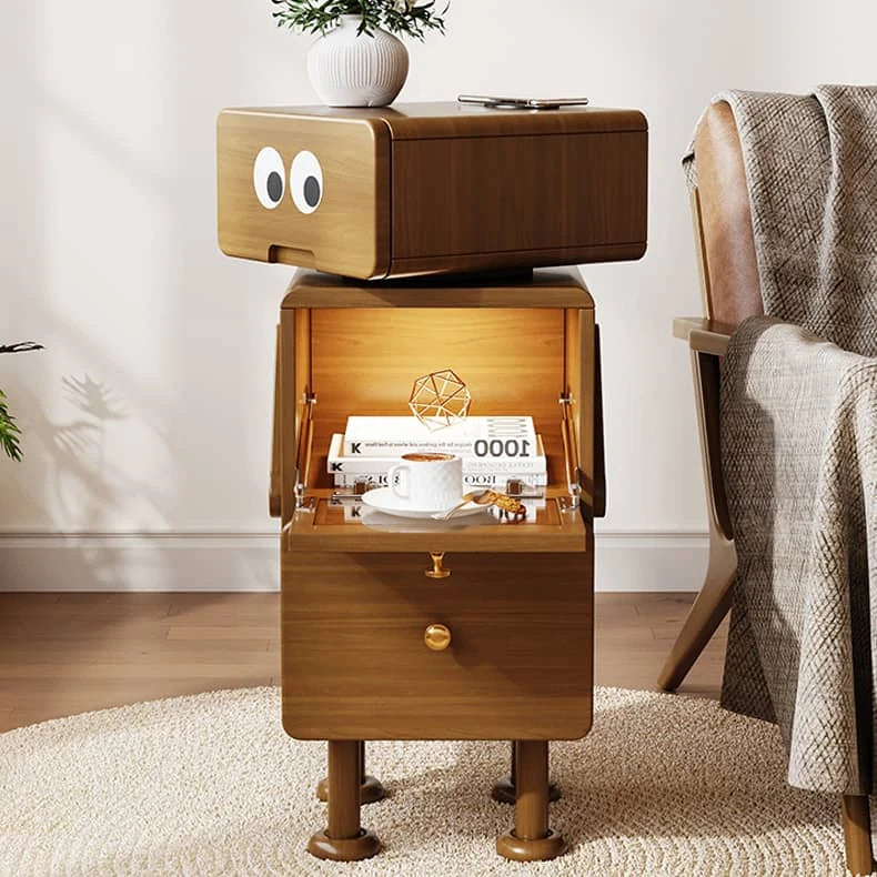 モダンデザインのガラス製ナイトテーブル - 高級感溢れるおしゃれなインテリア hmq-1924