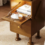 モダンデザインのガラス製ナイトテーブル - 高級感溢れるおしゃれなインテリア hmq-1924