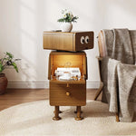 モダンデザインのガラス製ナイトテーブル - 高級感溢れるおしゃれなインテリア hmq-1924