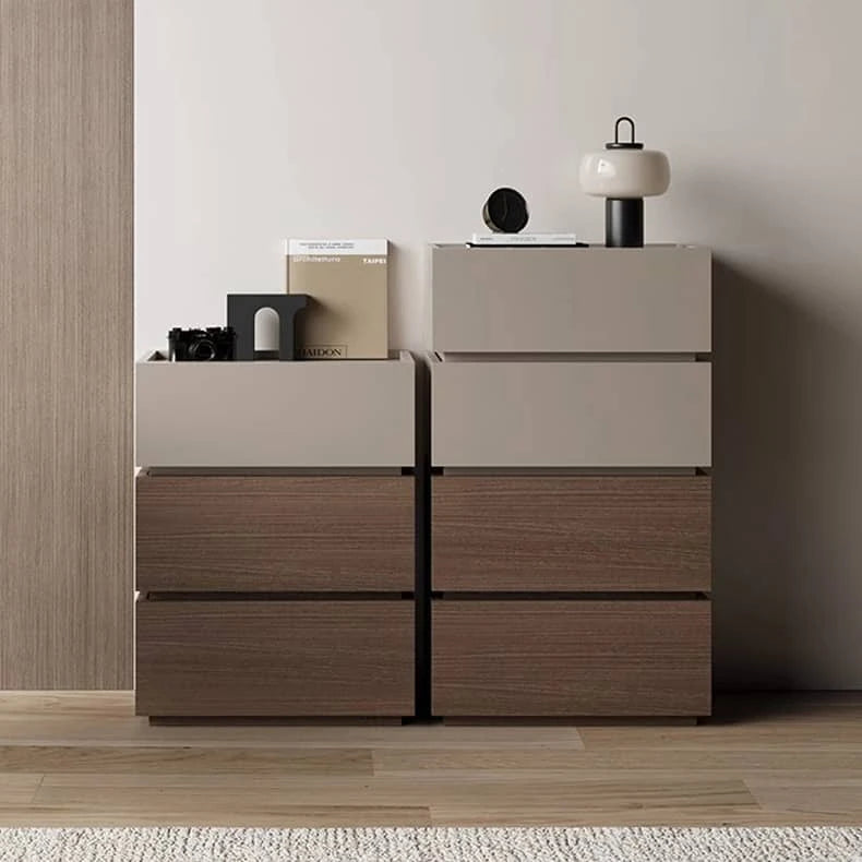 エレガントなデザインの多層板製ナイトテーブル|モダンなベッドサイド収納 hmq-1925