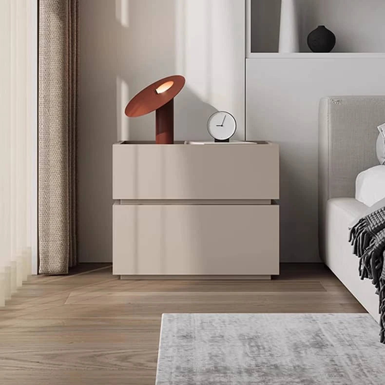 エレガントなデザインの多層板製ナイトテーブル|モダンなベッドサイド収納 hmq-1925