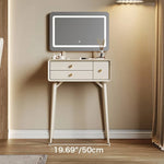 シンプルデザインの高級天然木製ドレッサーセット - イミテーションレザー&ガラス付き hmq-1928