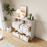 シンプル&ナチュラルなパイン材キャビネット – 上質な木目の美しさ hmq-1933