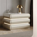 高級無垢材ナイトテーブル セラミック製 ランプ付き モダンデザイン ベッドサイドテーブル hmq-1934