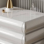 高級無垢材ナイトテーブル セラミック製 ランプ付き モダンデザイン ベッドサイドテーブル hmq-1934