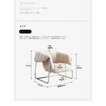 モダンデザイン ステンレスフレーム シープボアチェア - 快適なラウンジ体験をあなたに! hmr-4766