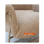 モダンデザイン ステンレスフレーム シープボアチェア - 快適なラウンジ体験をあなたに! hmr-4766